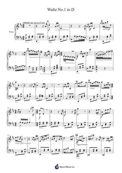 Waltz No.1 in D Sheet Music by Yihan Luo-Arr.Babberg Neriam
