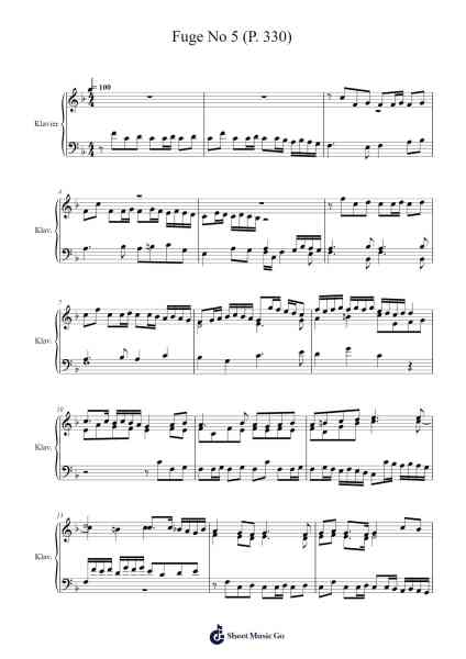 Magnificat sexti toni: Fuge No 5, P. 330 Sheet Music by Johann Pachelbel-Arr.Holew Brianmaud