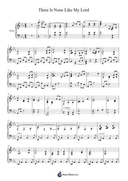 There Is None Like My Lord Sheet Music by cjoyful72-Arr.Gralvis