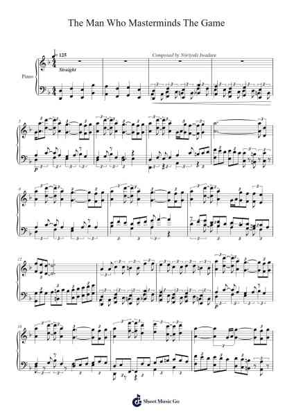 The Man Who Masterminds The Game Sheet Music by Noriyuki Iwadare-Arr.Jobmaltz Youngboyle