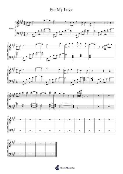 For My Love Sheet Music by -Arr.Molsham