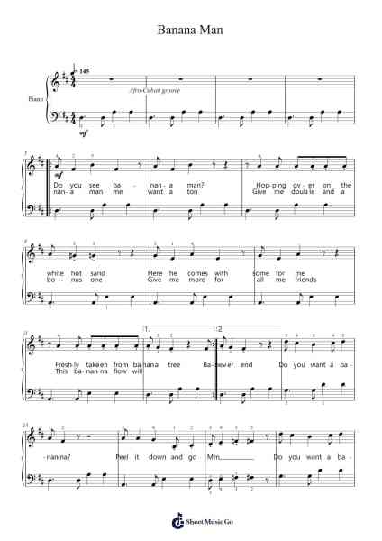 Banana Man Sheet Music by Tally Hall-Arr.Haletra Kimstone