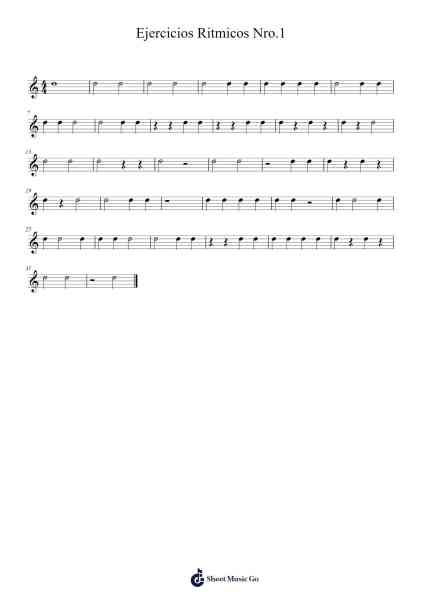 Ejercicios Ritmicos Nro.1 Sheet Music by Oscar Monzon-Arr.Stilling
