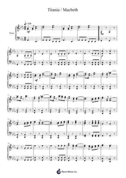 Titania / Macbeth Sheet Music by Hajime Wakai-Arr.Trismark