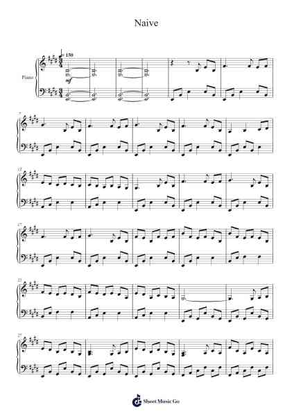 Naive Sheet Music by Jeffloise Xadwight-Arr.Vanlett Hudrey