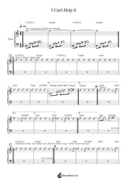 I Can't Help It Sheet Music by Stevie Wonder-Arr.Fieldbing