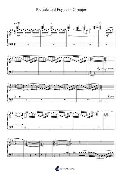 Prelude and Fugue in G major Sheet Music by Gary Bachlund-Arr.Dwightlitt