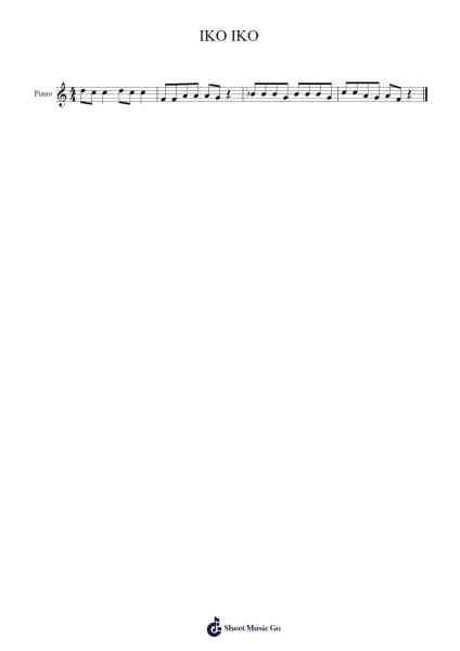 IKO IKO Sheet Music by Deira-Arr.Boothmore Petwald