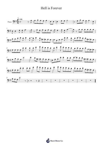 Hell is Forever Sheet Music by Consred Blumerence-Arr.Montholt