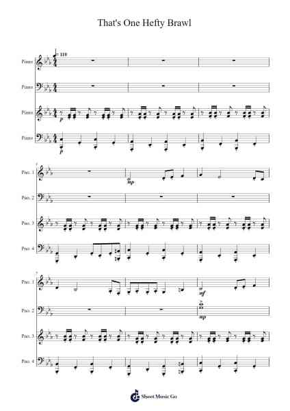 That's One Hefty Brawl Sheet Music by zKevin-Arr.Yedcke