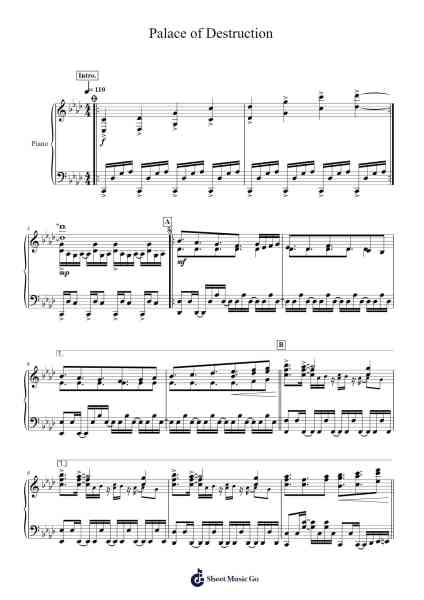 Palace of Destruction Sheet Music by Yuzo Koshiro-Arr.Osbrow Joeholt