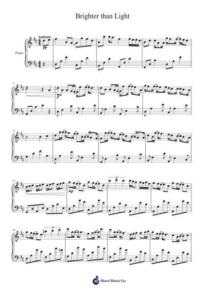 Brighter than Light Sheet Music by Olvieve-Arr.Stanid