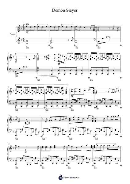 Gurenge (From "Demon Slayer: Kimetsu no Yaiba") - Full Version Sheet Music by Paqy-Arr.Bairddict Sasback
