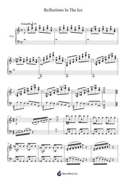 Reflections In The Ice Sheet Music by Yetyves-Arr.Leethey Yvetteroll
