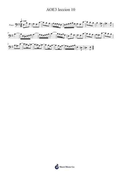 AOE3 leccion 10 Sheet Music by -Arr.Milesbloor