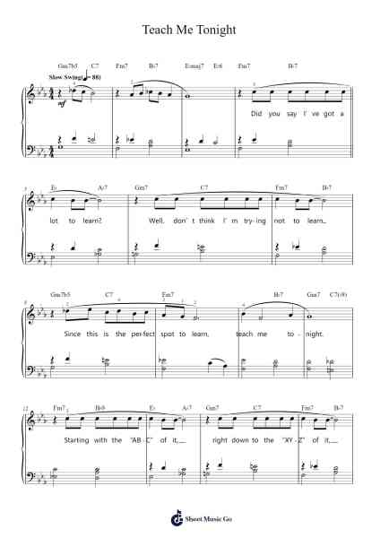 Teach Me Tonight Sheet Music by Michael Bublé-Arr.Stilwald Mollswift
