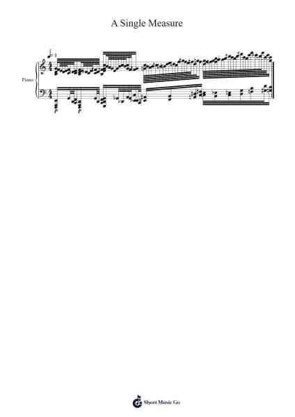 A Single Measure Sheet Music by Andrew Storey-Arr.Lynzoe Haybob