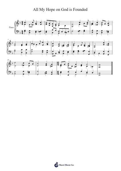 All My Hope on God is Founded Sheet Music by Uda Delbanco-Arr.Efbin Kimsie