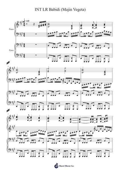 Dokkan Battle OST - INT LR Babidi (Majin Vegeta) Sheet Music by notsowiseone-Arr.Junebrey