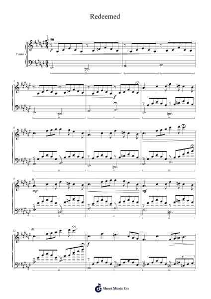 Redeemed Sheet Music by DaSuperNerd-Arr.Hulthan