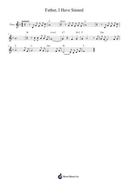 Father, I Have Sinned Sheet Music by Misc tunes-Arr.Kayien Goldine