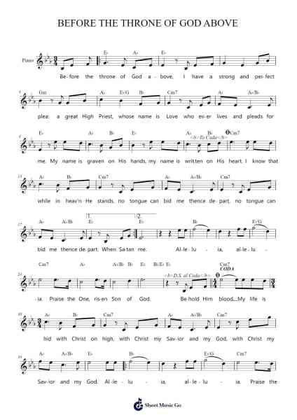 Before the Throne of God Above Sheet Music by Vikki Cook/Charitie Lees Bancroft-Arr.Hudcie Rhoclark