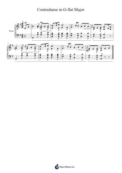 Contredanse in G-flat Major, B. 17 樂譜由 Frédéric Chopin - 編曲 Relip
