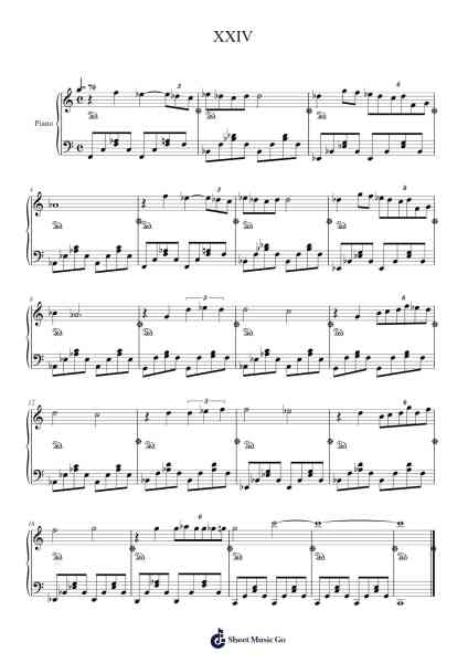 XXIV Sheet Music by Loïs Fournier-Arr.Yonnggiles