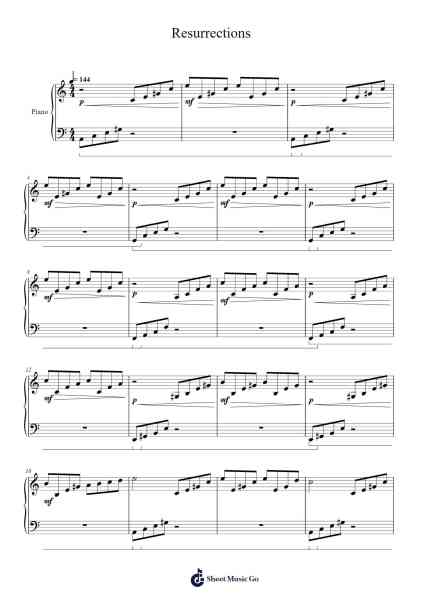 Resurrections Sheet Music by Lena Raine-Arr.Greenblack Xawilde