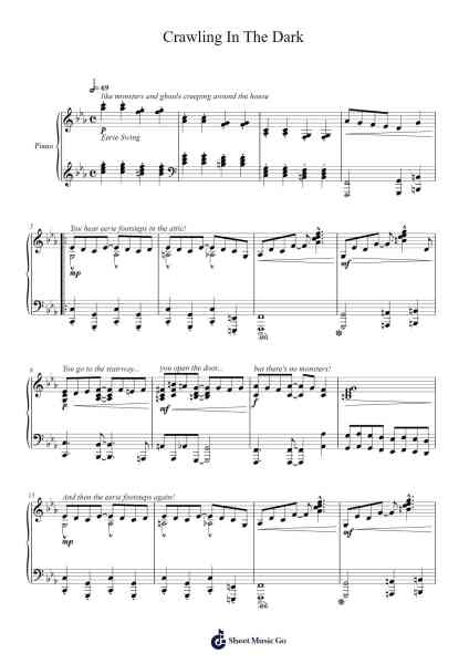 Crawling In The Dark Sheet Music by Cameron Lee Simpson-Arr.Rodblair