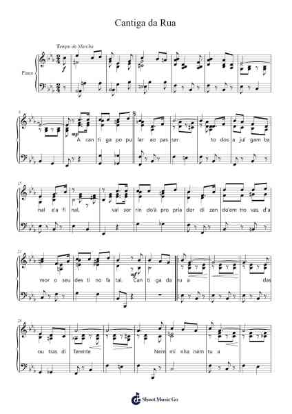 Cantiga da Rua Sheet Music by António Figueiredo e Melo-Arr.Leoduke Hodwey
