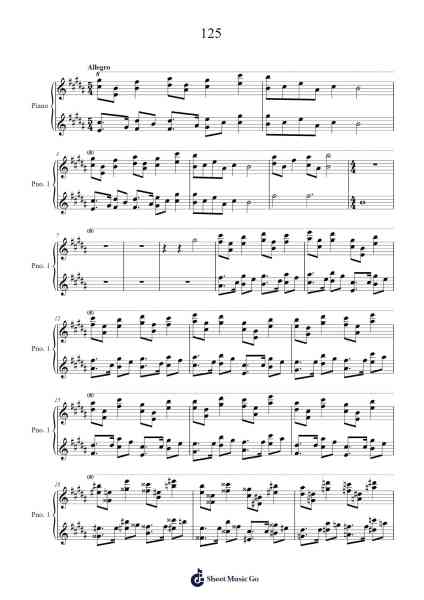 125 Sheet Music by david_diep02-Arr.Kepmill Rexbloor