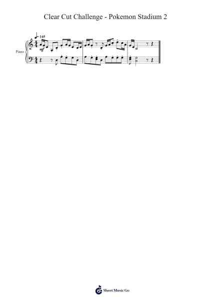 Clear Cut Challenge - Pokemon Stadium 2 Sheet Music by Hajime Wakai-Arr.Dawnbian Sherqe
