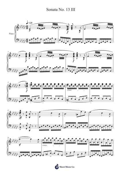 Sonata No. 13 III 楽譜 by William Yoon-Arr.Trollstal