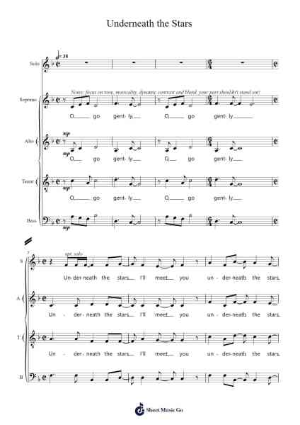 Underneath the Stars Sheet Music by Jim Clements-Arr.Ianre