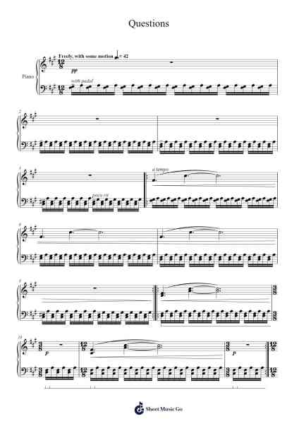 Questions Sheet Music by Treitl Erik-Arr.Padmos Gibleign