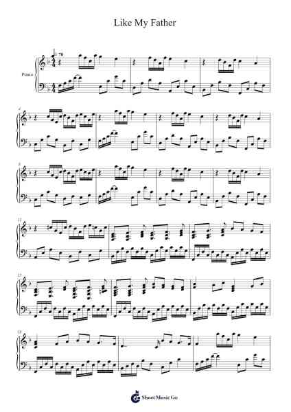 Like My Father Sheet Music by Amanda Nguyen-Arr.Consdrow