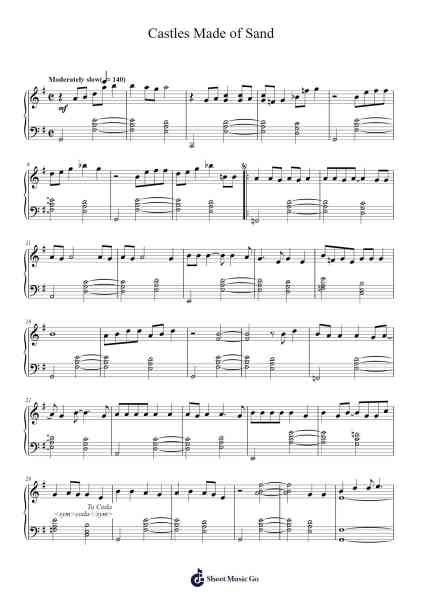 Castles Made of Sand Sheet Music by Jimi Hendrix-Arr.Bophen