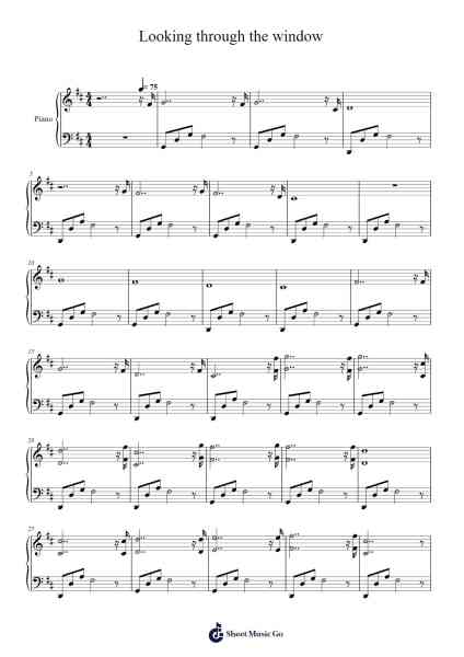 Looking through the window Sheet Music by Daniel Garzón-Arr.Restan