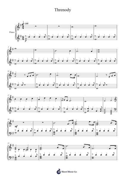 Threnody Sheet Music by Micah Horn-Arr.Tedget Milrol