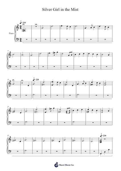 Silver Girl in the Mist Sheet Music by Izumi Hirotaka-Arr.Caerwood Belch