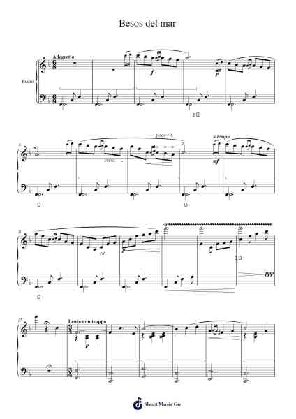 Besos del Mar, Valse Lente Sheet Music by Carlos Schumann-Arr.Kylefie