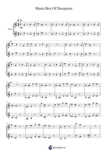 Music Box Of Deception Sheet Music by Kenichiro Suehiro-Arr.Lopeare
