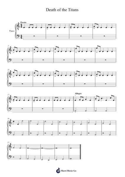 Death of the Titans Sheet Music by Theodore Owen Gillman-Arr.Dempdawn Ftance