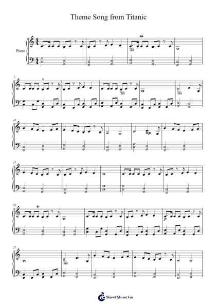 Theme Song from Titanic Sheet Music by Misc Traditional-Arr.Jusmens