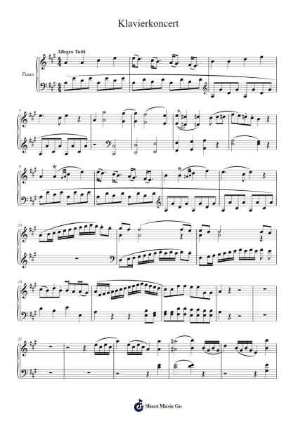 Klavierkoncert 樂譜由 W.A. Mozart - 編曲 Whittrine Pruham