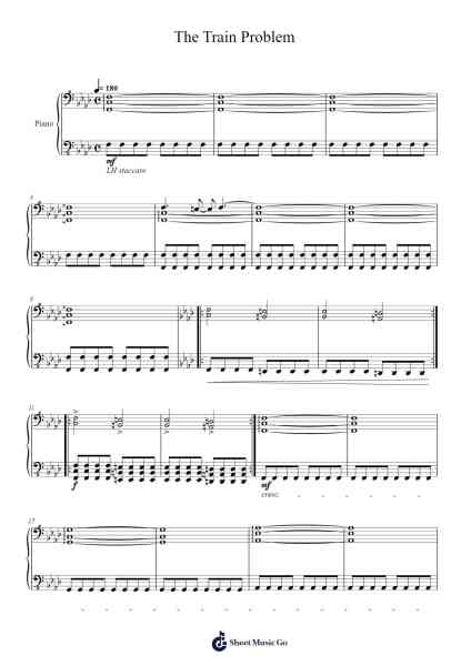The Train Problem Sheet Music by Figburn-Arr.Brurel