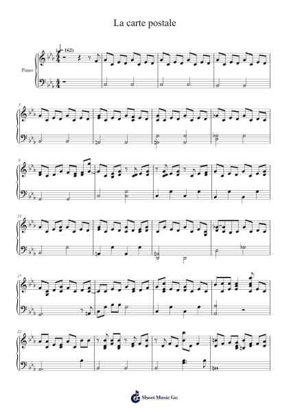 La carte postale Sheet Music by Juliette Armanet-Arr.Hearstlynch