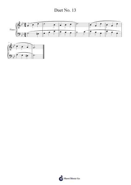 Duet No. 13 Sheet Music by -Arr.Virquinn Hoodvid