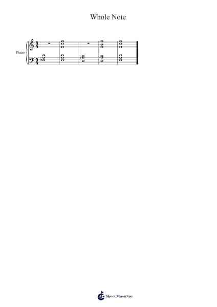 Whole Note Sheet Music by Butdiah-Arr.Faulkvan